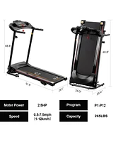 Streamdale Furniture Foldable Electric Treadmill with Incline and Bluetooth