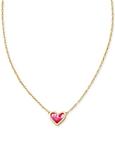 Kendra Scott Gold-Tone Framed Ari Heart Short Pendant 19" Necklace