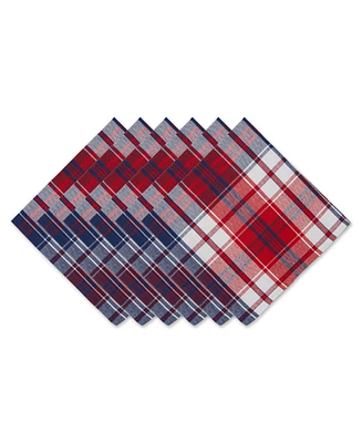 Design Imports Americana Plaid Napkin Set of 6