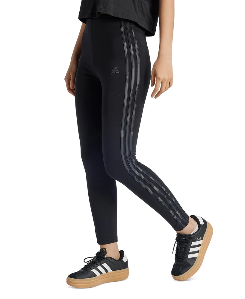 adidas Women's Camo Three Striped Leggings