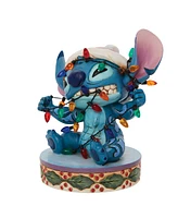 Jim Shore Disney Traditions Stitch Wrapped in Lights Figurine