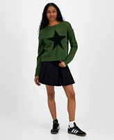 Just Polly Juniors Mesh Sweater Pleated Skirt