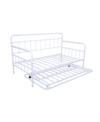 Simplie Fun Metal Frame Daybed With Trundle