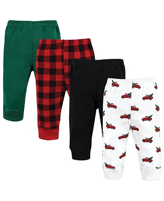 Hudson Baby Boys Unisex Cotton Pants, Christmas Tree Truck, 18-24 Months