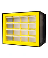 Iris Usa Screw Organizer, Hardware Storage Organizer, 16 Drawer Parts Cabinet, Plastic Drawer Storage for Hardware Crafts, Small Parts, Nuts and Bolts