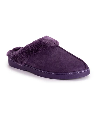 Muk Luks Women's Faux Suede Clog, Grape, Large