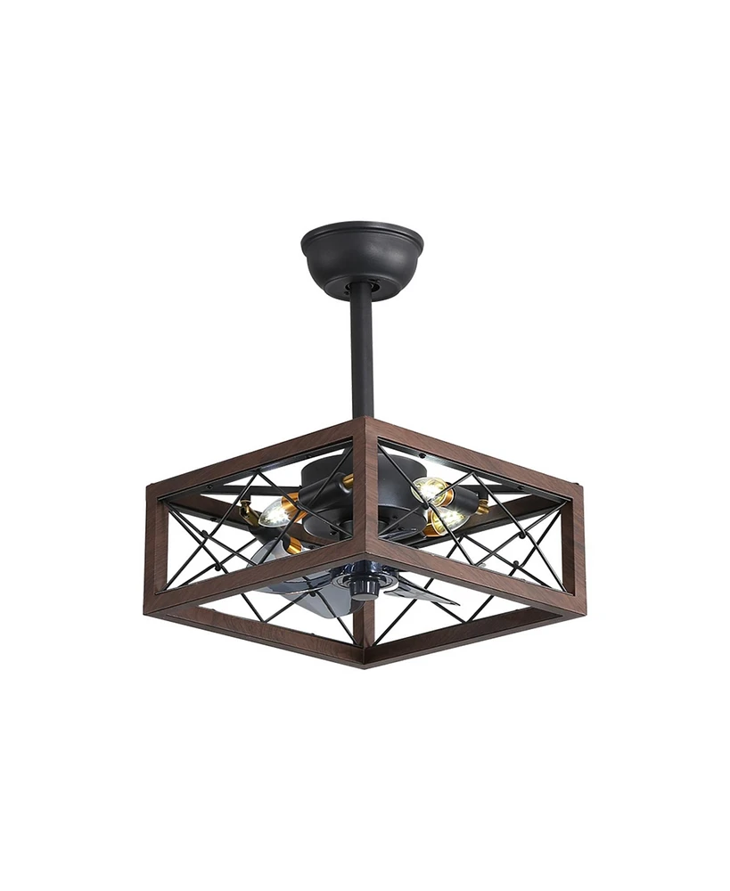 Streamdale Furniture 1 8" Caged Ceiling Fan With Lights Remote Control