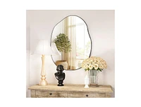 Homlux Irregular Wall Mounted Mirror 24"x32" in Black