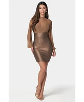 Bebe Women's Bandage Sparkle Skirt Dress