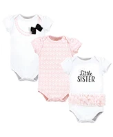 Hudson Baby Girls Cotton Bodysuits Sister Tutu