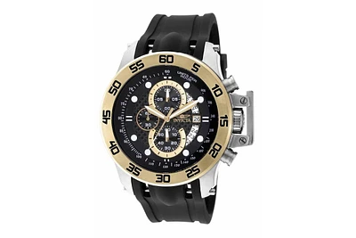 Invicta Men's I-Force Quartz Multifunction Black Dial Polyurethane Watch