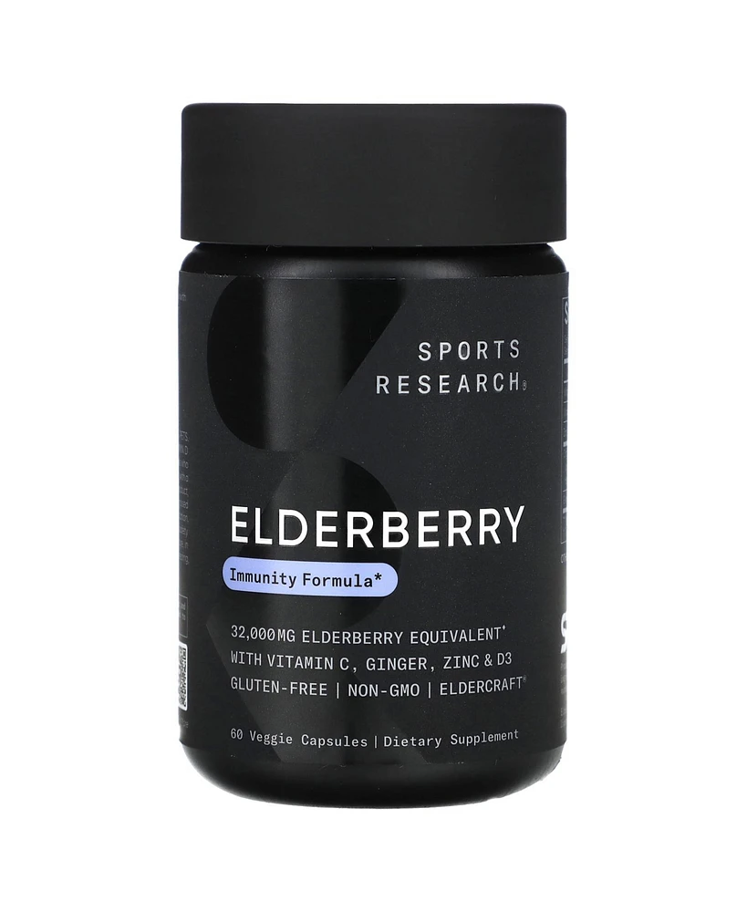 Sports Research Elderberry Complex, 60 Veggie Capsules, Dietary Supplements