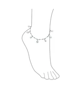 Bling Jewelry Multi Charm Virgin Mary Medallion Religious Dangle Anklet Ankle Bracelet For Women Sterling Silver Long 10 Inch 1"