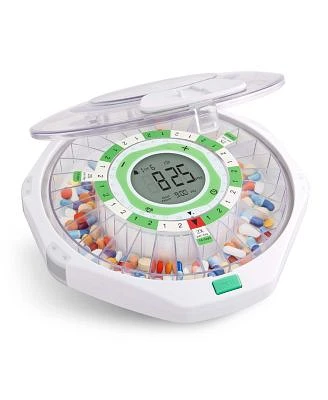 LiveFine 28-Day Automatic Pill Dispenser Frosted Lid with Lcd Display