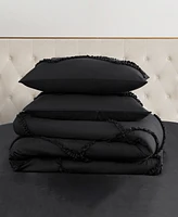 Juicy Couture Diamond Ruffle 3 Piece Reversible Comforter Set