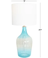 Rosemary Lane 28" Glass Ombre Accent Lamp with Gold Accent