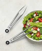 Tovolo Elements 7" Mini Stainless Steel Tongs, Set of 2