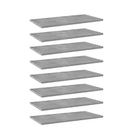 vidaXL Bookshelf Boards pcs Concrete Gray 23.6"x11."x0.6" Engineered Wood