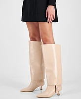 Vaila Shoes Women's Monica Wide-Calf Pointed-Toe Dress Boots Extended Sizes 9-14