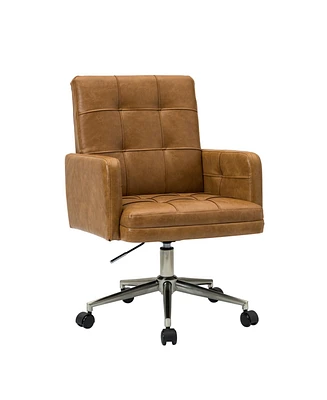 Hulala Home Mid-century Modern Height-Adjustable 360° Swivel Office Chair