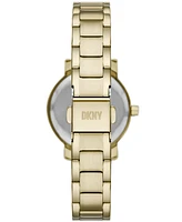 Dkny Women's Soho Three-Hand Gold-Tone Stainless Steel Watch 28mm - Gold