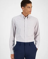 Club Room Men's Regular Fit University Stripe Dress Shirt, Created for Macy's