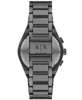 A|X Armani Exchange Men's Quartz Chronograph Gunmetal Stainless Steel 42MM