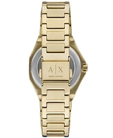 A|X Armani Exchange Women's Quartz Three-Hand Gold Stainless Steel 34MM