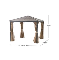 Streamdale Furniture 10x10' Rust-Proof Aluminum Pergola for 100 sq ft Coverage