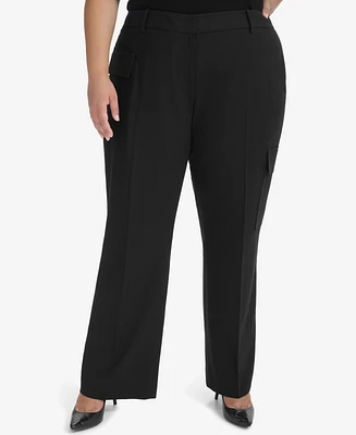 Dkny Plus Cargo Flare-Leg Pants