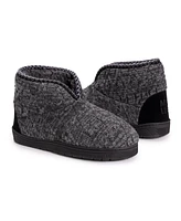 Muk Luks Men's Mark Bootie Slippers, Grey Marl, M (10-11)