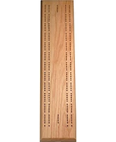 Bobby Fischer We Games Competition Cribbage Game - Solid Wood Sprint 2 Track Board with Metal Pegs