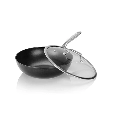 Techef - Onyx Collection - 12 Inch Wok/Stir-Fry Pan with Cover