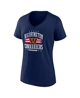 Fanatics Women's Navy Washington Commanders Americana V-Neck T-Shirt