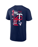 Fanatics Men's Navy Minnesota Twins Split Zone T-Shirt