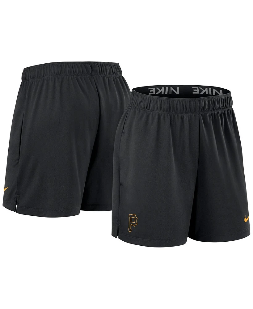 Nike Women's Black Pittsburgh Pirates Authentic Collection Knit Shorts