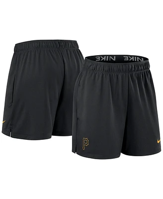 Nike Women's Black Pittsburgh Pirates Authentic Collection Knit Shorts