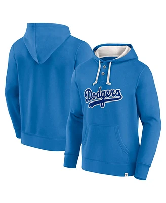 Fanatics Men's Royal Los Angeles Dodgers Plan for Adversity Henley Fleece Pullover Hoodie