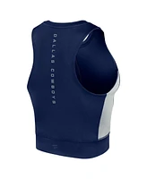 Fanatics Women's Navy Dallas Cowboys Studio Fitted Gym Tank Top