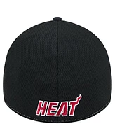 New Era Men's Heather Gray/Black Miami Heat Two-Tone 39THIRTY Flex Hat