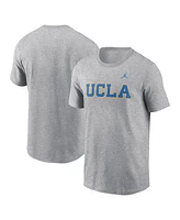 Jordan Men's Heather Gray Ucla Bruins Primetime Evergreen Wordmark T-Shirt