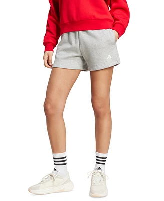 adidas Women's Essentials Small Logo Fleece Shorts