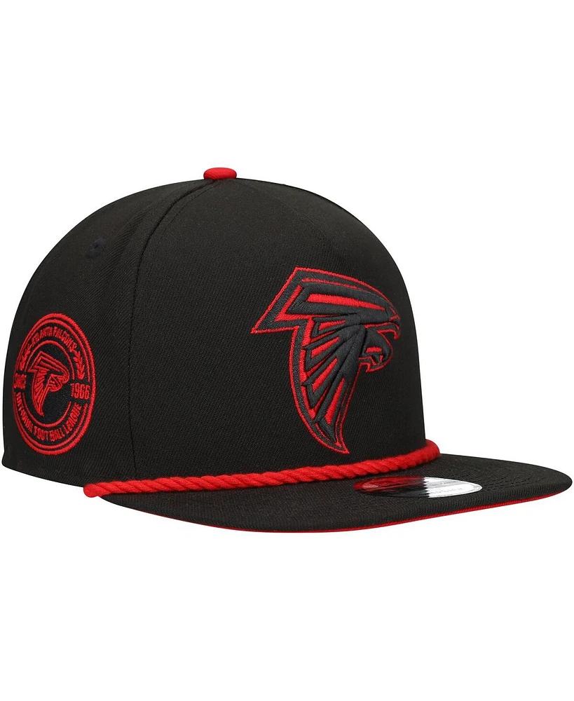 New Era Men's Black Atlanta Falcons Captain Snapback Hat