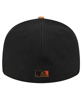 New Era Men's Black San Francisco Giants Team Suede Visor Low Profile 59FIFTY Fitted Hat