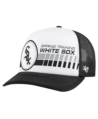 '47 Brand Men's White/Black Chicago White Sox 2024 Spring Training Foam Trucker Adjustable Hat