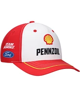 Team Penske Men's White/Red Joey Logano Shell Pennzoil Uniform Adjustable Hat