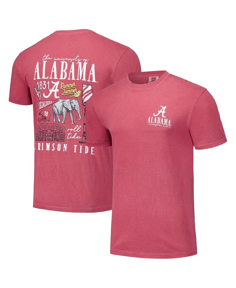 Image One Men's and Women's Crimson Alabama Tide Hyper Local Campus Poster T-Shirt