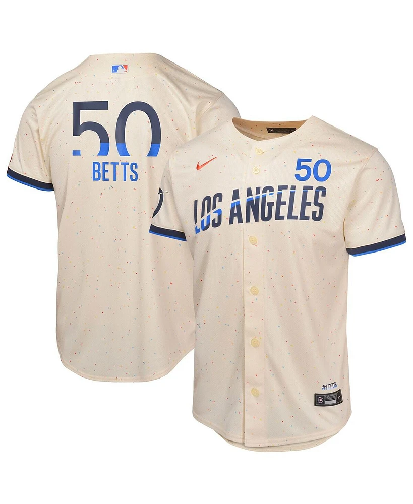 Nike Big Boys and Girls Mookie Betts Cream Los Angeles Dodgers 2024 City Connect Limited Player Jersey