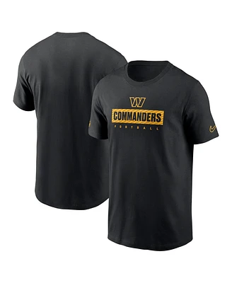 Nike Men's Black Washington Commanders Sideline Performance T-Shirt