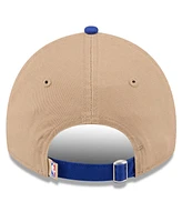 New Era Men's Tan/Blue Detroit Pistons 2024 Nba Draft 9TWENTY Adjustable Hat